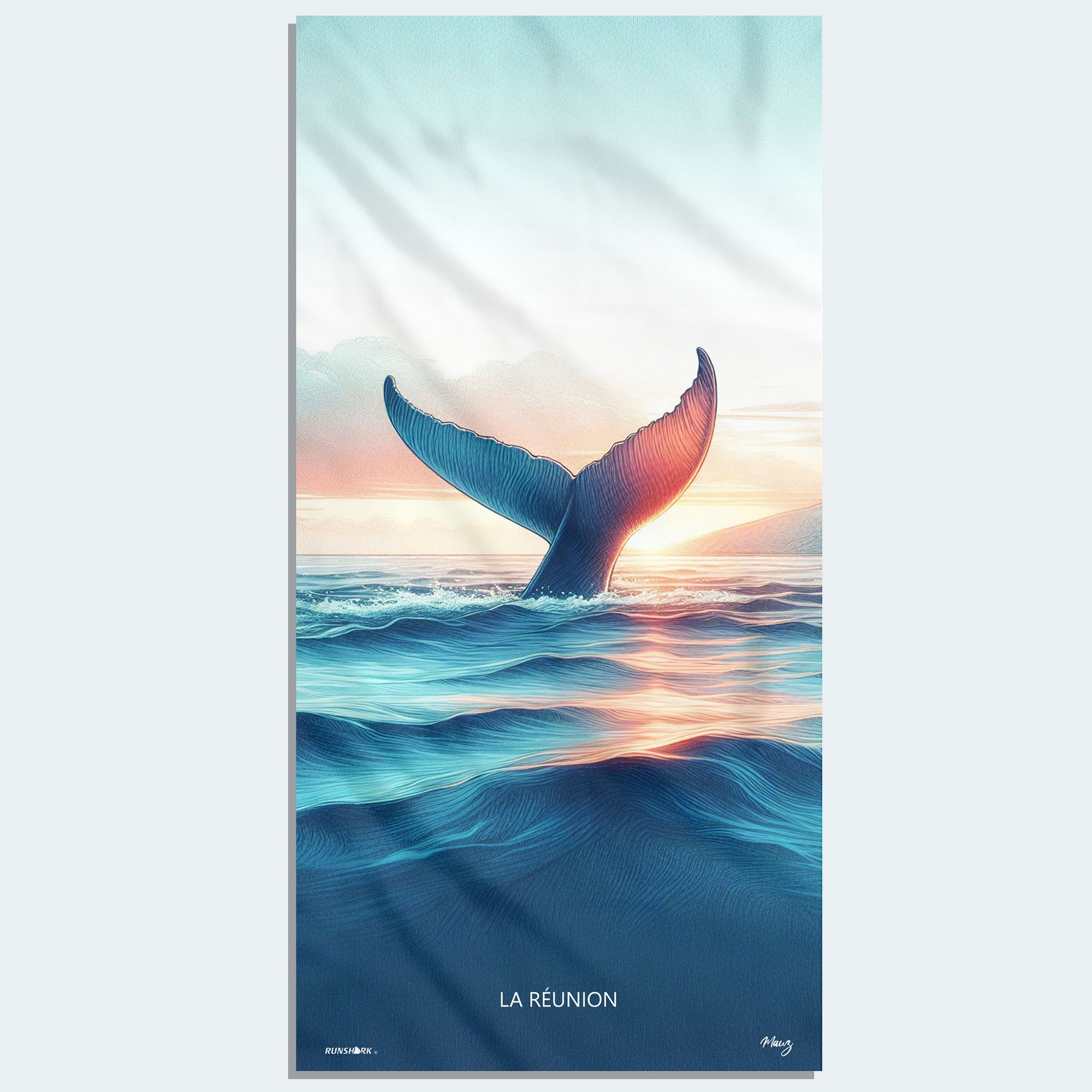 Sunset whale baby
