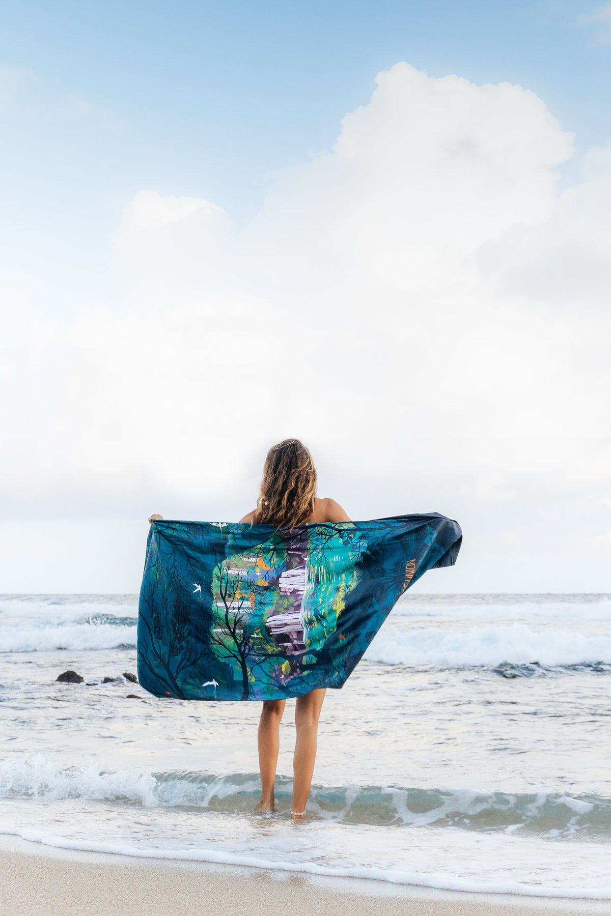 Grande Serviette De Plage En Microfibre Douce, Sous L'eau, Sur